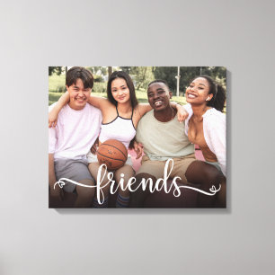 Friends Script Photo Canvas Print