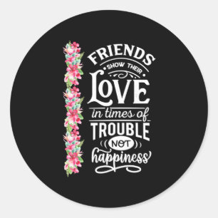 Friends Show Their Love Classic Round Sticker
