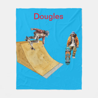 Friends skating  fleece blanket