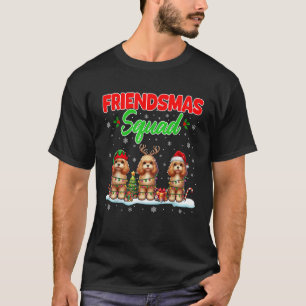 Friends Squad Christmas Three Santa Reindeer Elf C T-Shirt