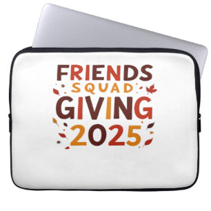 Friends Squad Giving 2025 Autumn Fall Thankful Tha Laptop Sleeve