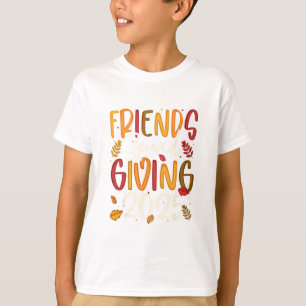 Friends Squad Giving 2025 Autumn Fall Thankful Tha T-Shirt