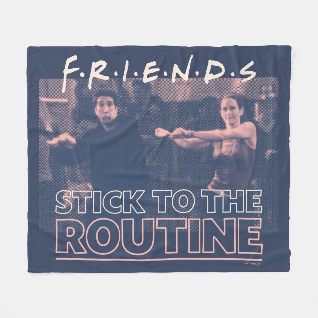 FRIENDS™ | Stick to the Routine Fleece Blanket (Front (Horizontal))