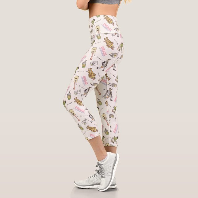 FRIENDS™ Tan Cartoon Pattern Capri Leggings (Left)