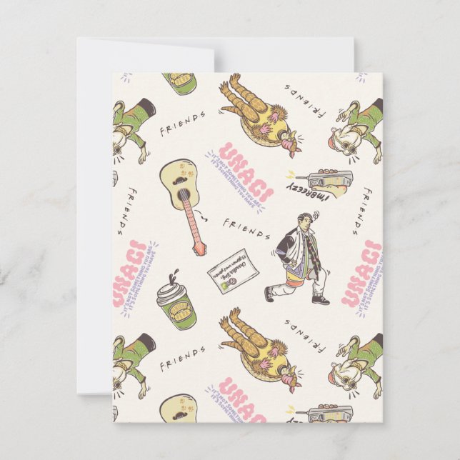 FRIENDS™ Tan Cartoon Pattern Card (Front)