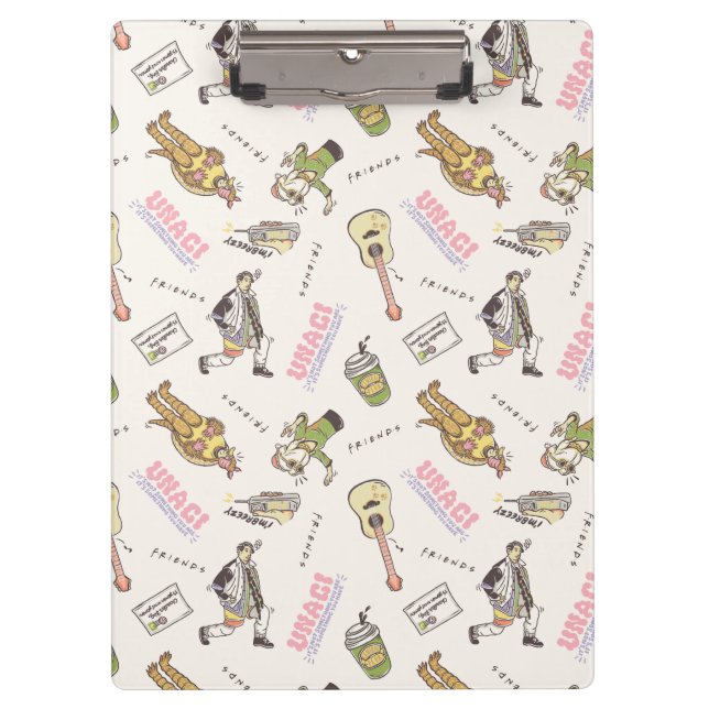 FRIENDS™ Tan Cartoon Pattern Clipboard (Front)