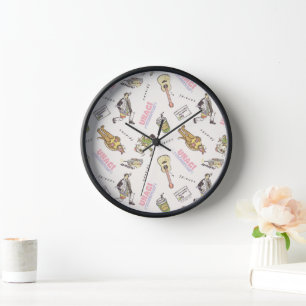 FRIENDS™ Tan Cartoon Pattern Clock
