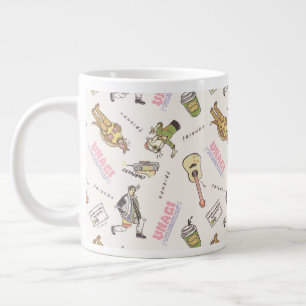 FRIENDS™ Tan Cartoon Pattern Large Coffee Mug