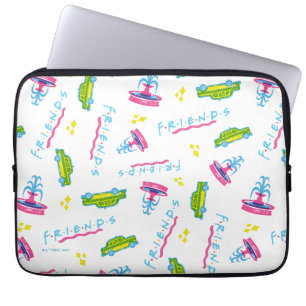 FRIENDS™ Taxi and Water Fountain Pattern Laptop Sleeve