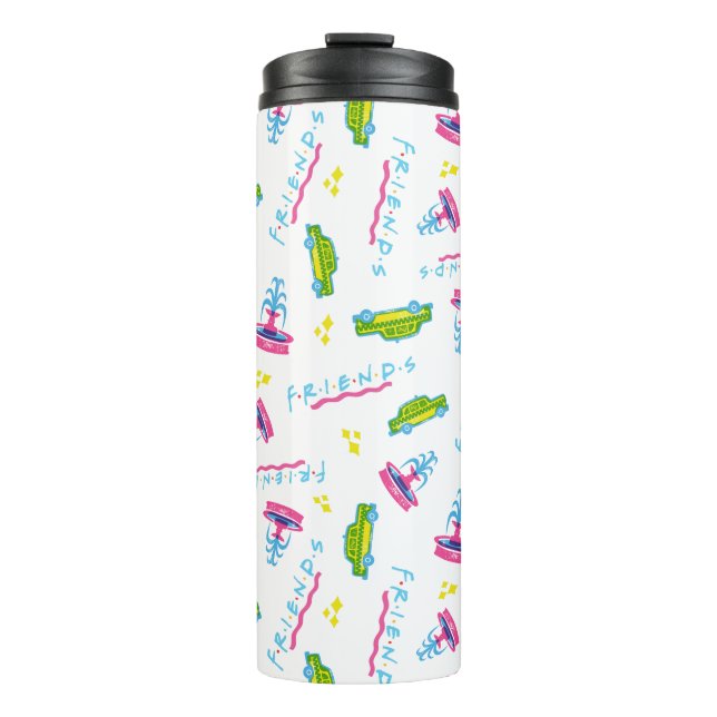 FRIENDS™ Taxi and Water Fountain Pattern Thermal Tumbler (Front)