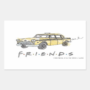 FRIENDS™   Taxi Cab Rectangular Sticker