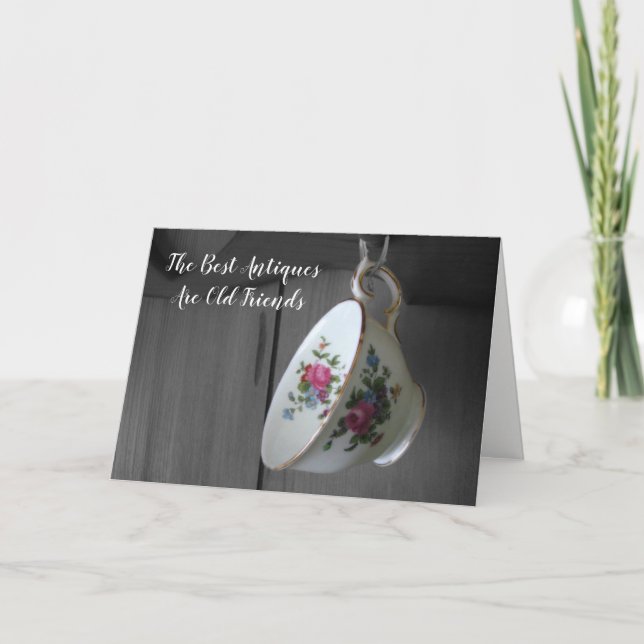 Friends Teacup Thinking Of You Card (Front)