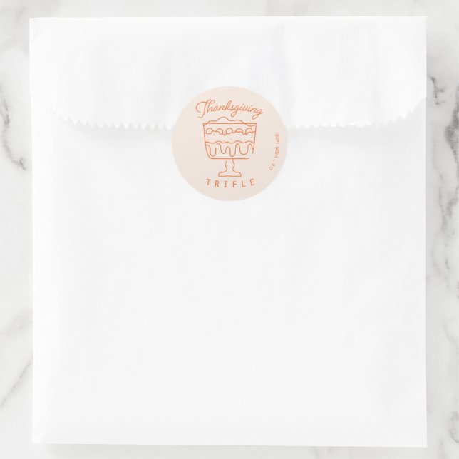 FRIENDS™ | Thanksgiving Trifle Classic Round Sticker (Bag)