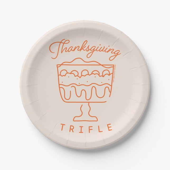 FRIENDS™ | Thanksgiving Trifle Paper Plate (Front)