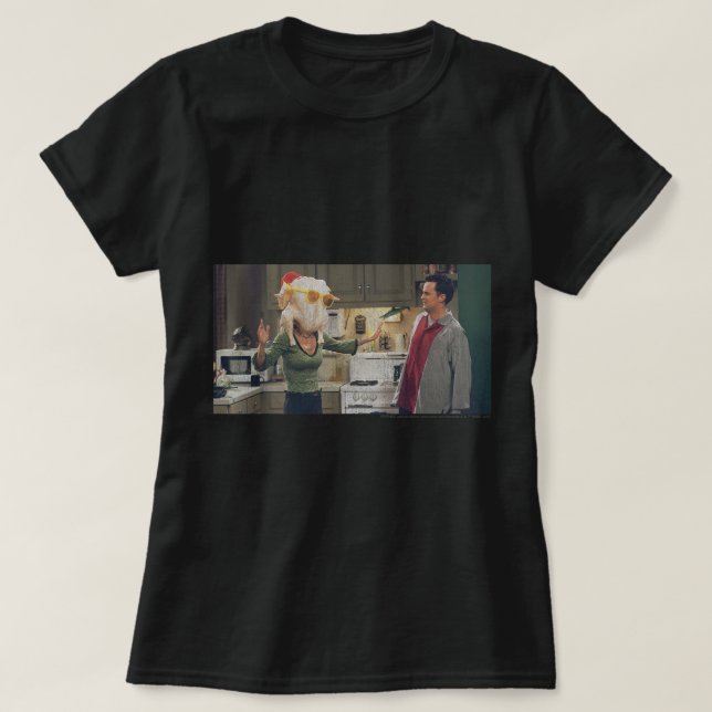 Friends Thanksgiving Turkey Head Monica Portrait  T-Shirt (Design Front)