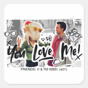 FRIENDS™   Thanksgiving Turkey Head Monica Square Sticker