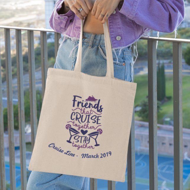 Friends that Cruise Together Tip Vacation Group Tote Bag (Creator Uploaded)