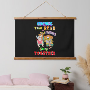 Friends That Read Together Stay Together Hanging Tapestry