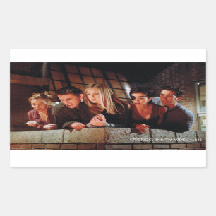 FRIENDS™   The Gang on the Balcony Rectangular Sticker