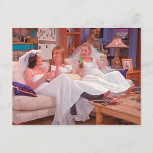 FRIENDS™   The Girls in Wedding Dresses Invitation Postcard
