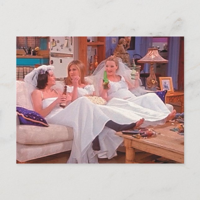 FRIENDS™ | The Girls in Wedding Dresses Invitation Postcard (Front)