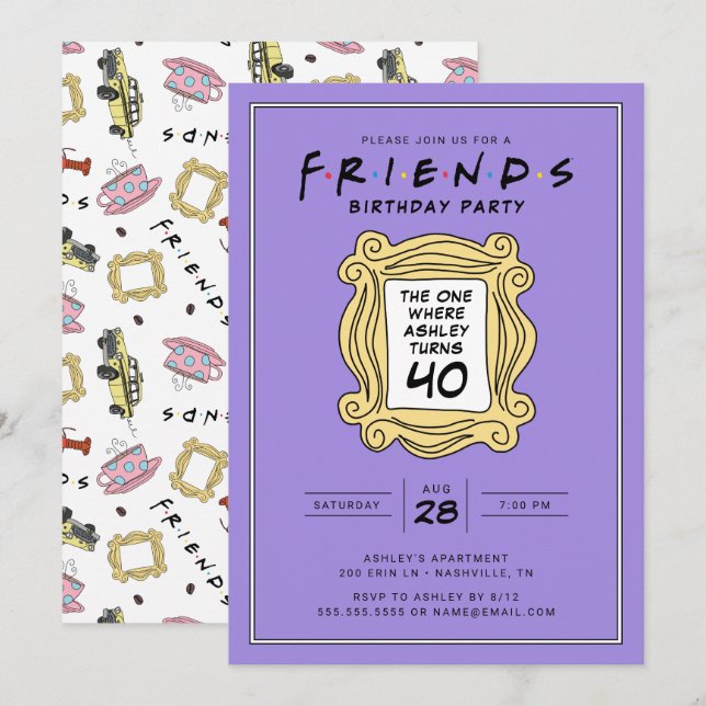 FRIENDS™ | The One With the 40th Birthday Invitation (Front/Back)