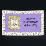 FRIENDS™ | The One With the Birthday Banner<br><div class="desc">Celebrate your birthday with this FRIENDS™-themed banner,  featuring iconic symbols from the beloved TV show. Personalise it by adding your name and age to create a unique and memorable decoration that will delight fans of the series. Perfect for adding a touch of nostalgia to your special day.</div>