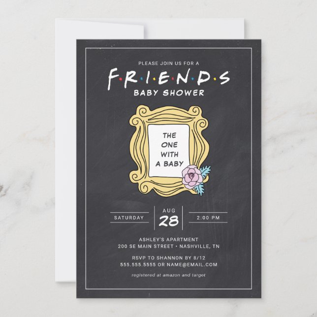 FRIENDS™ | The One With the Chalkboard Baby Shower Invitation (Front)
