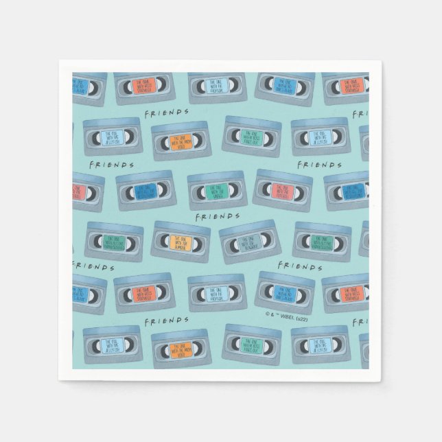 FRIENDS™ | The One With Video Tape Pattern Napkin (Front)