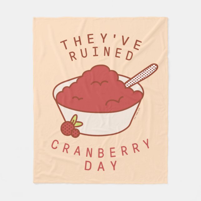 FRIENDS™ | They've Ruined Cranberry Day Fleece Blanket (Front)