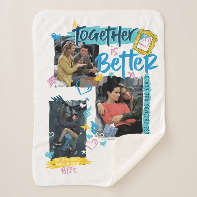 FRIENDS™ | Together is Better Sherpa Blanket (Front)