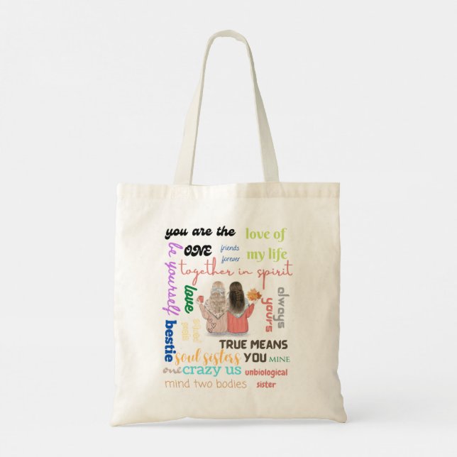 friends tote bag | gift for her | besti gift (Back)