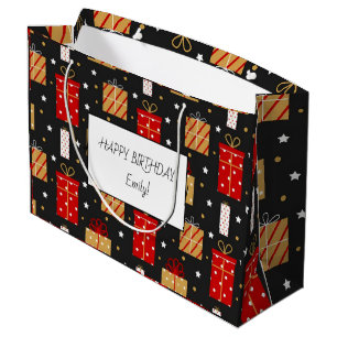 FRIENDS tv show Birthday Watercolor photo collage Large Gift Bag