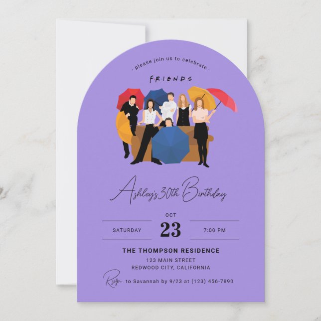Friends TV Show Themed Customisable Birthday  Invitation (Front)
