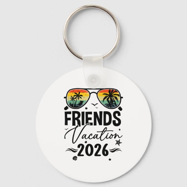 Friends Vacation 2026 Matching Memories Together G Key Ring (Front)