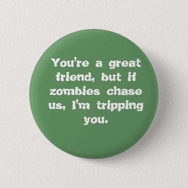 Friends vs. Zombies Button (Front)