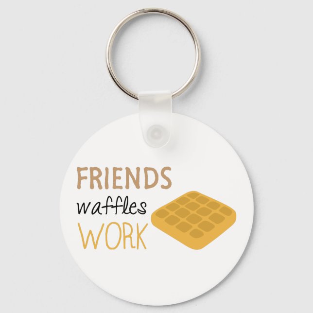 Friends Waffles Work Key Ring (Front)