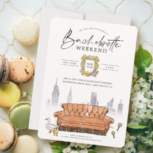 FRIENDS™ Watercolor Bachelorette Party Weekend Invitation