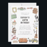 FRIENDS™ Watercolor Icons Birthday Invitation<br><div class="desc">Celebrate your birthday with this FRIENDS™-themed invitation,  featuring a vibrant watercolor design showcasing iconic symbols from the beloved TV show. Personalise it with your party details to create a memorable invite that will delight fans of the series. Ideal for adding a touch of nostalgia to your special event.</div>