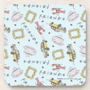 FRIENDS™ Watercolor Icons Pattern Coaster