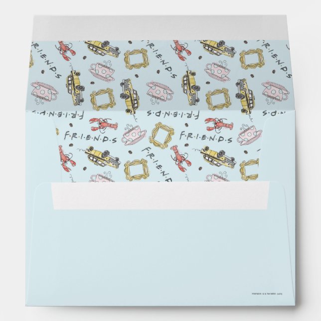 FRIENDS™ Watercolor Icons Pattern Envelope (Back (Bottom))