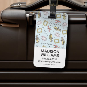 FRIENDS™ Watercolor Icons Pattern Luggage Tag