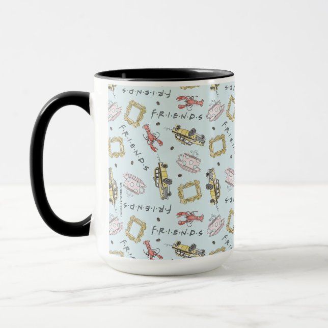 FRIENDS™ Watercolor Icons Pattern Mug (Left)