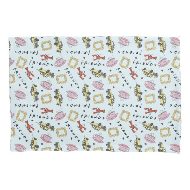FRIENDS™ Watercolor Icons Pattern Pillowcase (Front)