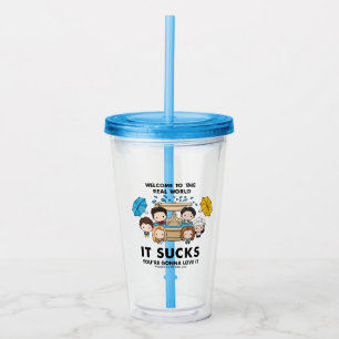 FRIENDS™   Welcome to the Real World Chibi Acrylic Tumbler