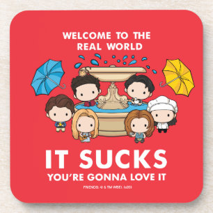 FRIENDS™   Welcome to the Real World Chibi Coaster