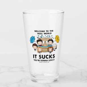 FRIENDS™   Welcome to the Real World Chibi Glass
