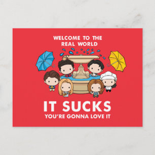 FRIENDS™   Welcome to the Real World Chibi Invitation Postcard