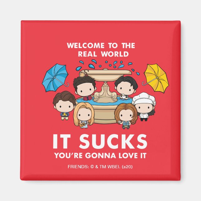 FRIENDS™ | Welcome to the Real World Chibi Magnet (Front)