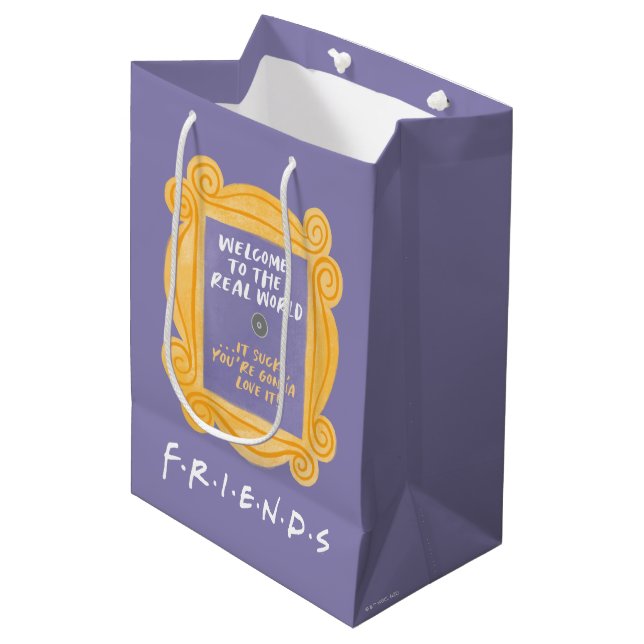 FRIENDS™ | Welcome to the Real World Quote Medium Gift Bag (Front Angled)